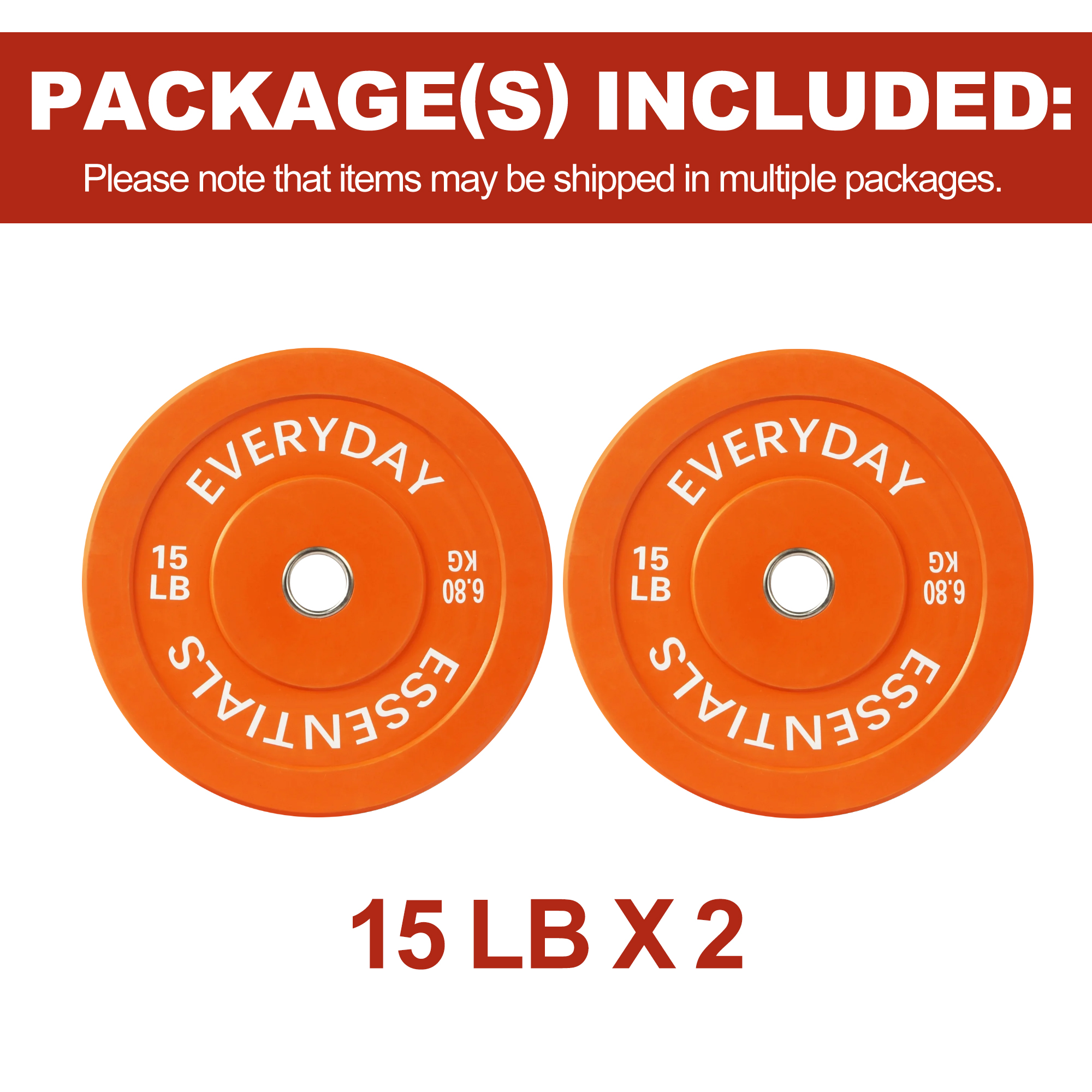FlexWave 2-Inch Olympic Bumper Weight Plate，with Steel Hub, Multicolored, Multiple Sizes，Single & Pair, for Strength Training & Home Gym
