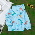 thumbnail image 6 of zuwimk Kids Boys Girls Windbreaker Jacket Toddler Baby Spring Cute Cartoon Coats Rain Jackets Hooded Zip Light Outerwear Coat(9-10 Years,Sky Blue), 6 of 9