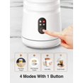 Paris Rhône Milk Frother, 4-in-1 Milk Steamer and Frother, Hot & Cold Foam Milk Warmer with Temperature Control, Auto Shut-Off Frother for Coffee, Latte, Cappuccino, Macchiato