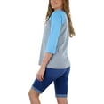 thumbnail image 5 of ToBeInStyle Women's Classic Two Color Cotton Baseball T-Shirts, 5 of 6