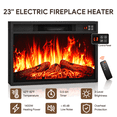 thumbnail image 5 of PAPROOS 59" Fireplace TV Stand for TVs up to 65", Farmhouse Entertainment Center with 23" Electric Fireplace, Drawers & Glass Cabinets, Black, 5 of 10
