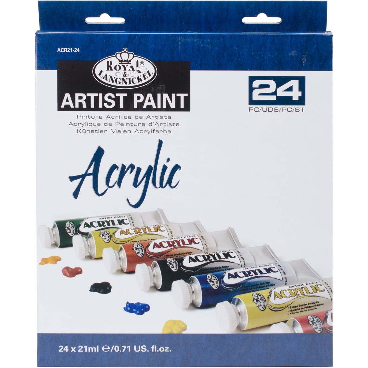 Acrylic Paints 21ml 24/Pkg-Assorted Colors
