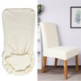 thumbnail image 2 of Amdohai Stretch Solid Diamond Lattice Dining Chair Cover Removable Washable Short, 2 of 7