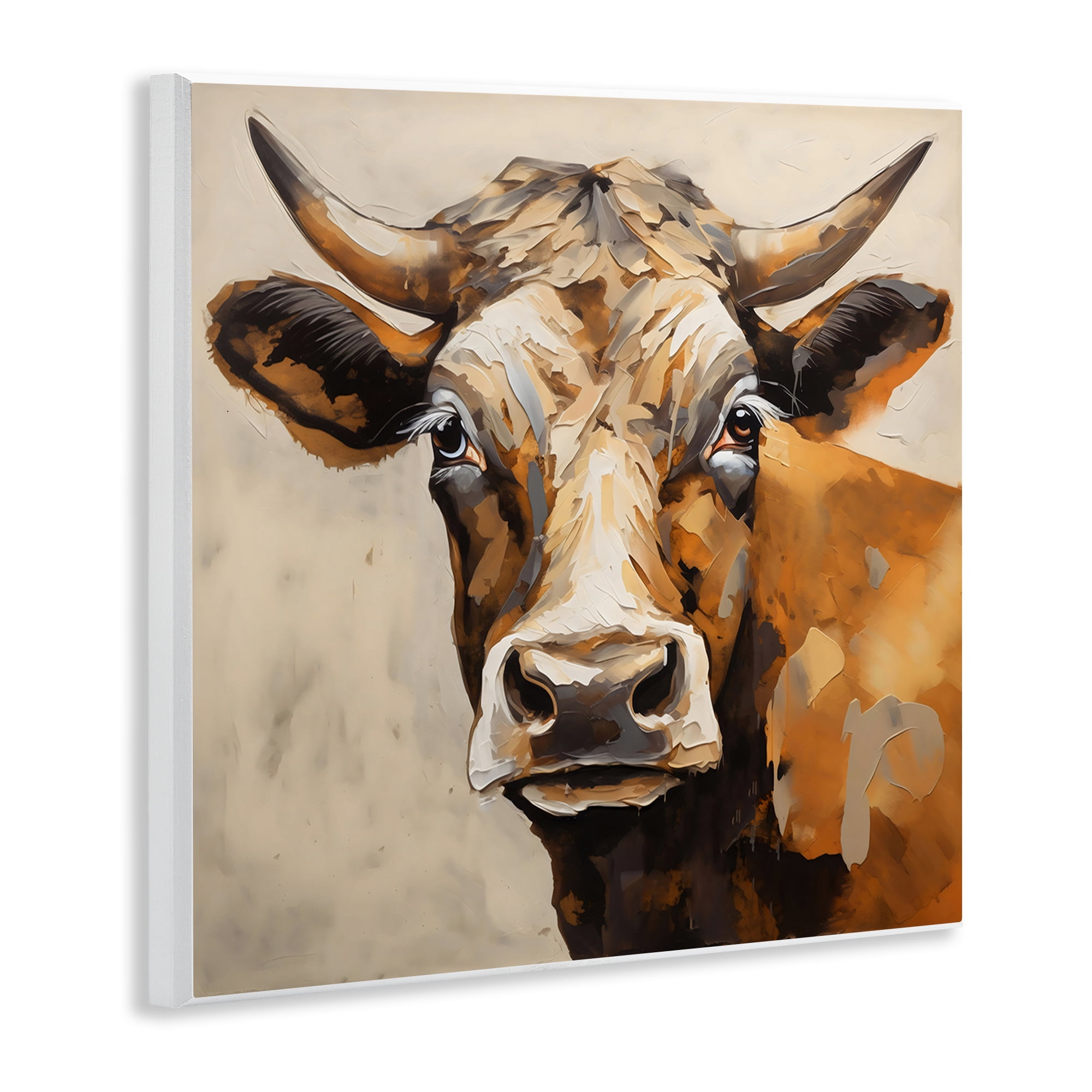 Stupell Industries Beautiful Brown Bovine Wall Plaque Art, design by Creative Studio
