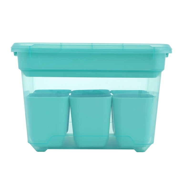 5 Pack - Ezy Storage 18L Solutions + Storage Box with Insert Tray