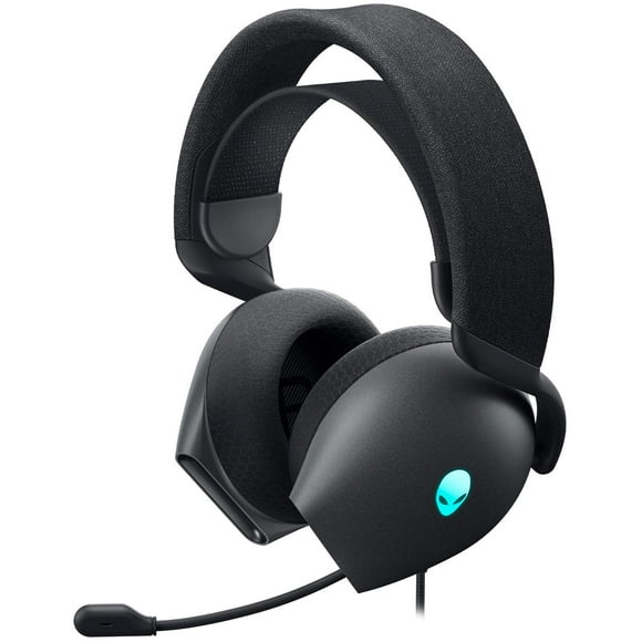 Audifonos Gamer de Diadema ALIENWARE Microfono retractil Dolby Atmos 40KHz RGB USB + Adaptador 3,5 mm Negro AW520H