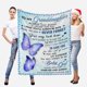 thumbnail image 2 of LHSHID Personalized Custom Name Message Blanket to My Granddaughter from Grandma or Grandpa You are My Sunshine Fleece Luxury Blanket Throw Lightweight Cozy Plush Throw Blanket, 2 of 6