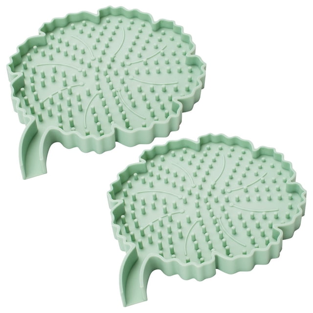 Porte-Savon en Silicone avec Drainage pour Rangement de Savon, Design en Forme de Fleur Antidérapant Vert