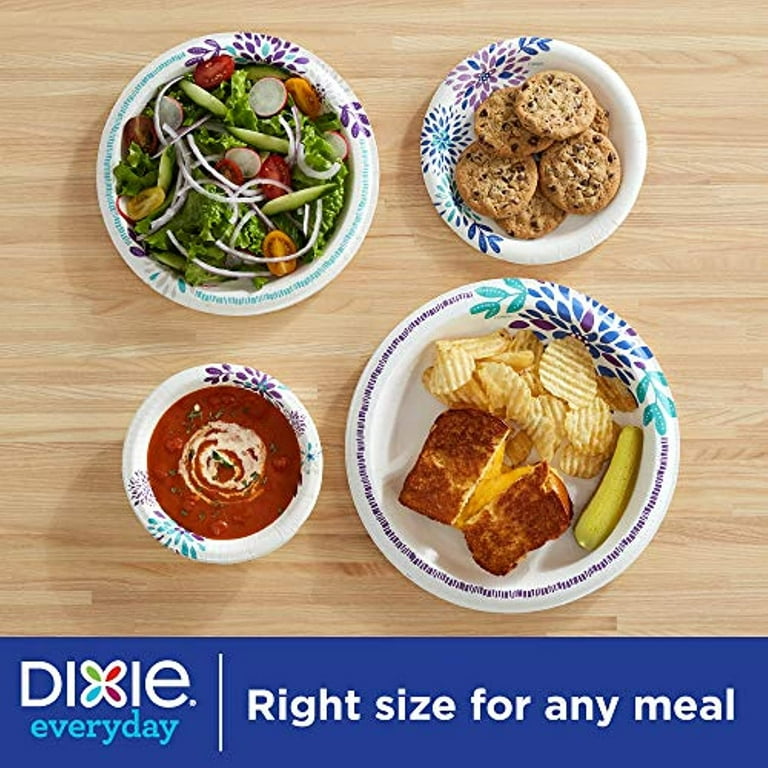 Dixie 15132 Everyday Disposable Paper Plates, Assorted, 10-1/16