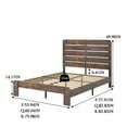thumbnail image 4 of Queen Size Farmhouse Bed Frame with High Headboard, Wooden Platform Bed Frame with Metal Center Support Legs, Large Under Bed Storage, Load Bearing 800lbs, No Spring Box, Dark Brown, 4 of 9