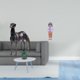 thumbnail image 2 of Estatua De Perro, Figura De Animal De Resina, Decoración Del Hogar, Centro De Mesa, Escultura, Figura De Escritorio, Kimono Japonés, Muñeca Geisha, Cumpleaños, Casa De Campo, Dormitorio,, 2 of 8