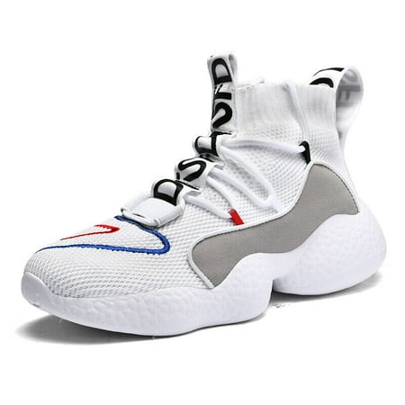 

Men s Fashion Sneakers Outdoor Lightweight Sports Running Tennis High Top Shoes