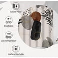 thumbnail image 5 of Black Boho Shower Curtain Abstract Grey Gold Colorful Chic Modern Mid Century Geometric Leaves Plant Neutral Minimalist Bathroom Curtain Decor Set with 12 Hooks Waterproof Fabric, 72" x 72", 5 of 6