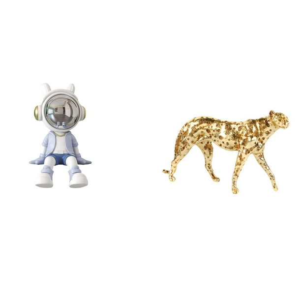 Figura de escritorio,Estante con estatua de astronauta para decoración de oficina y hogar,Figura decorativa de escritorio de resina para decoración del hogar,Figura de guepardo,Figura de