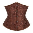 thumbnail image 1 of WZXFASHION Corset Gainant en Brocart pour Femmes Café TG, 1 of 2