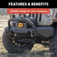 thumbnail image 3 of ARIES 2082050 TrailChaser Black Steel Front Bumper with Brush Guard and Winch Mount, Select Jeep Wrangler JK, 3 of 6