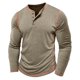 thumbnail image 4 of pstuiky camisa de manga larga para hombre, Camisa informal de manga larga con cuello redondo y botones de color liso para hombre top de hombre xl, 4 of 9