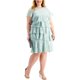 thumbnail image 1 of Jessica Howard Vestido con volantes en niveles para mujer, verde, 22W, 1 of 1