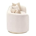 thumbnail image 5 of MICHAEL AMINI Ariana Upholstered Velvet Sofa in Beige and Gold, 5 of 17