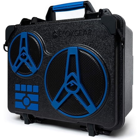 ecoxgear ecojourney rugged waterproof portable bluetooth wireless 65-watt speaker dry storage with 50+ hours playtime(blue)