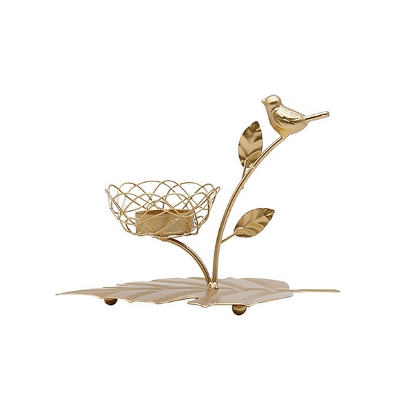 Romántico Candelero Nórdico De Pájaro Y Hoja, Candelabro Decorativo De Pájaro, Mesa De Comedor De Boda Para El Hogar Eigraketly HA025297-01