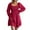Wine, variant on Fshinging Dresses For Women 2025 Elegant Classy Casual Flared Long Sleeve Pleated Square Neck Ruffle Swing Birthday Dress