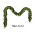 thumbnail image 4 of RBCKVXZ 5 FT Christmas Garland Thick and Realistic Artificial Cedar Garland Green Faux Needles Garland for Christmas Winter Home Mantel Fireplace Holiday Party Decorations, 4 of 6