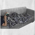 thumbnail image 6 of Flower Soft Flannel Fleece Throw Blanket, Floral Continuous Pattern Monochrome Style Garden Artwork Flora, Cozy Plush for Indoor and Outdoor Use, 70" x 90", Charcoal Grey and Purpleblue, by Ambesonne, 6 of 6