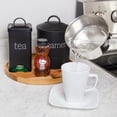 thumbnail image 5 of AuldHome Design Farmhouse Enamelware Tea Bag Holder (Black); Metal Tea Bag Caddy Dispenser for Wrapped Individual Tea Sachets, 5 of 9