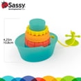 thumbnail image 4 of Juguete de bañera Stackin' Ship Sassy con 7 piezas para bebé, 4 of 6