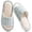 Blue, variant on CHICVOMEY Womens Slippers Linen Cotton Spring Summer House Slippers Indoor Lightweight Open Toe Bathroom Slippers Soft House Shoes