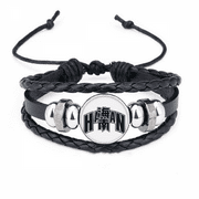 hainan city province bracelet braided leather woven rope wristband