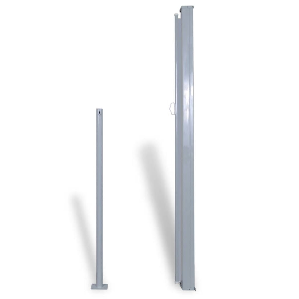 63"x118" Patio Retractable Side Awning, Outdoor Folding Privacy Divider Screen, Gray