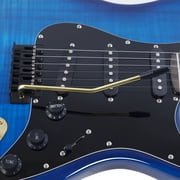 Full Size 39 Inch Electric Guitar Kit Solid Wood for Beginner with 25W Amplifier Gig Bag,Capo,Strap,Cable,Picks(Blue)