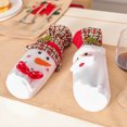 thumbnail image 4 of 2 piezas de funda para botella de vino de Navidad, bolsas de vino tinto, funda para botella de vino de Navidad, bolsa reutilizable para botella de vino de Navidad, bolsa de tela para botella de vino de Navidad (E) Rojo Verde, 4 of 5