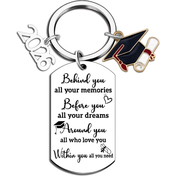 2026 Graduation Gifts for Her Him Class Of 2026 Graduation Keychain for University College Middle High School Graduate 2026 Souvenir for Senior Masters Degree Student