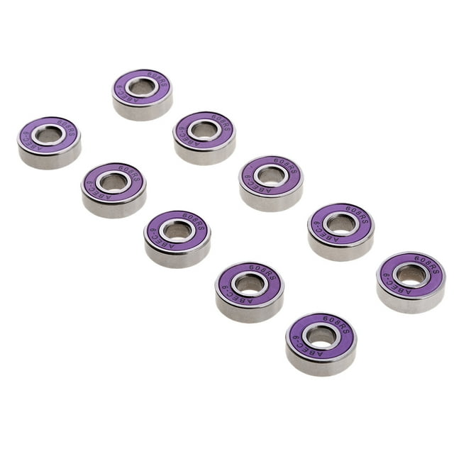10Piezas Ruedas Rodillos Mini Tablero Longboard de Repuesto para Monopatín para Rodamientos de ABEC-9 608RS (8,5 *21,5 x 7 mm) Púrpura Yotijar Roller Skate Wheel Bearings