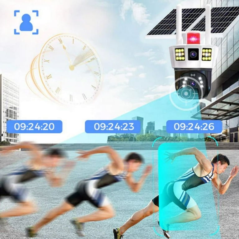 Solar Powered Outdoor Security Camera 360° 4G Wireless