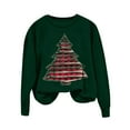 thumbnail image 5 of Hipattires Womens Sweatshirts Christmas, Christmas Clothes for Women, Graphic Loose Trendy Long Sleeve, Green, 5 of 5
