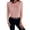 Pink, variant on Aayomet Cardigan for Women Plus Size 2023 Fall Winter Womenâs Long Sleeves Knit Sweater Turtleneck Striped Loose Pullover Tops Deco with Metal Button,Beige S-XXL