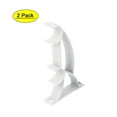 thumbnail image 1 of Unique Bargains 2 Pcs Tringle à Rideaux Double Verrouillage 1 Pieds 25mm Dia Support Mural Blanc, 1 of 5