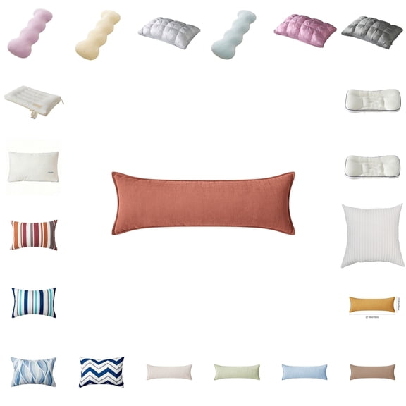 huayou Red Classic Breathable Bed Back Pillow, Soft Comfortable Lumbar Pillow, for Living Room, Bedroom, Home Decor