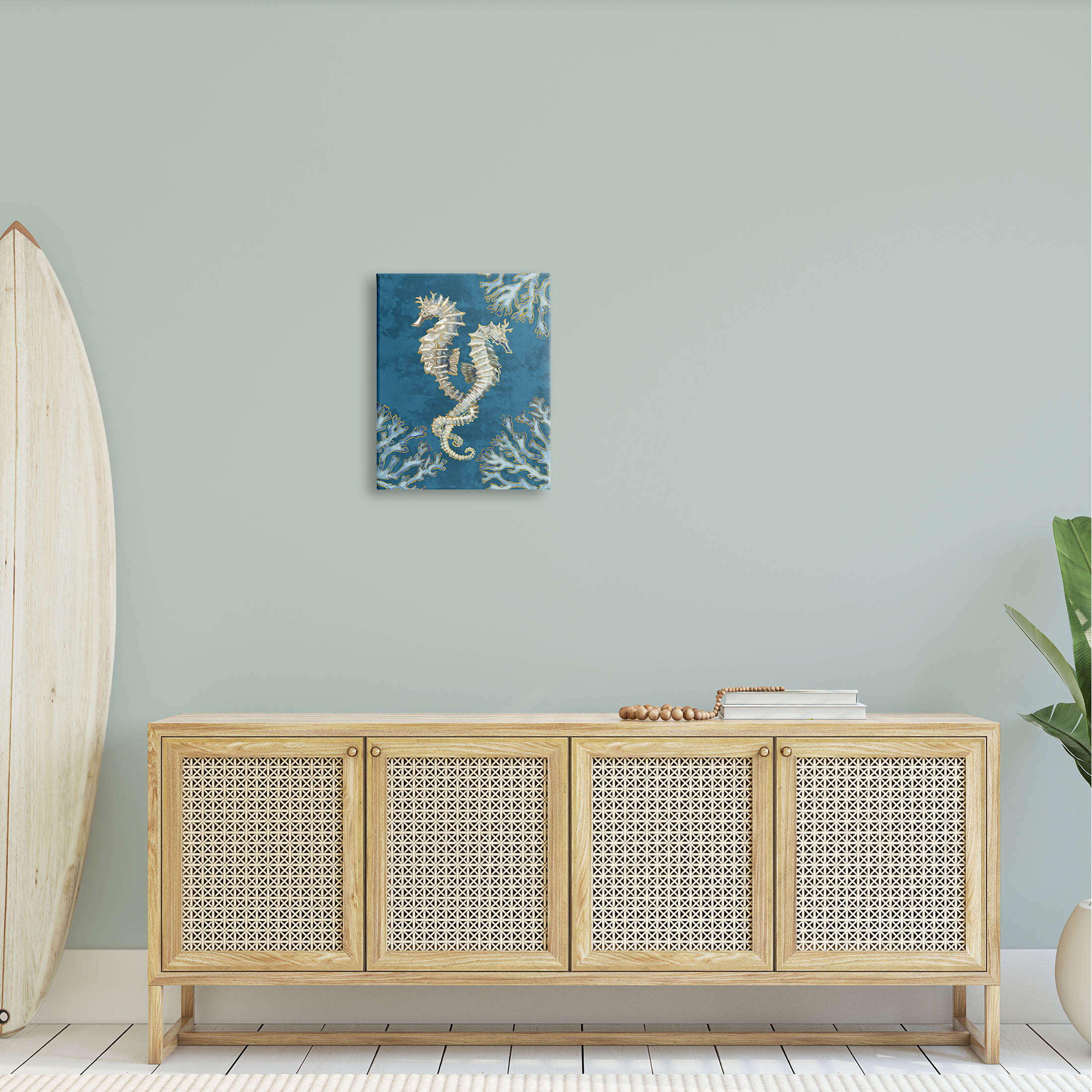 Stupell Industries Intertwined Seahorses Playa Sealife Graphic Art Gallery Wrapped Canvas Print Wall Art, Design by Paul Brent