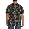 thumbnail image 3 of Naloa Colorful Guitar Men's Loose Fit Cuban Collar Short-Sleeve Shirt, Hawaiian Shirts, Mens Shirts Casual for Everyday Wear Outings-XX-Large, 3 of 5