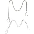 thumbnail image 6 of 6 Pack Toilet Flapper Chain Kit Toilet Beaded Chain 304 Stainless Steel Silver Replacement Lift Metal Handle Link Clasp Hooks Accessories, 6 of 6