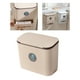 thumbnail image 5 of Bote de basura colgante de pared de 9L con tapa debajo del fregadero Cubo de basura Puerta Armario Oficina Dormitorio Baño Inodoro - Marrón Baoblaze Bote de basura colgante, 5 of 8