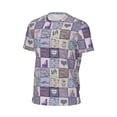 thumbnail image 6 of Wukai Lavender Flowers Print Men's Short-Sleeved Mesh T-Shirt,Quick-Dry Short Sleeve Workout T-Shirt-XX-Large, 6 of 8