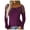 Purple, variant on Teissuly Women's Sexy Off Shoulder Long Sleeve Hot Drilling Solid Shirts Blouse Tops