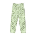 thumbnail image 6 of Uemuo Green Avocado Pattern Men's Wide Leg Palazzo Lounge Pants with Pockets Light Weight Loose Comfy Casual Pajama Pants-Medium, 6 of 9