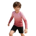 thumbnail image 4 of MEZZALL Children Swim Tops Boys Long Sleeve O-Neck Rash guard Swimwear Gradient Sun Shirt For Kids Toddler Leisure Summer Beachwear, 4 of 4